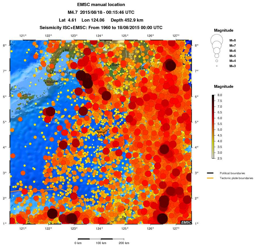 regional magnitude historical seismicity