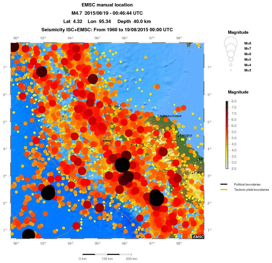 regional magnitude historical seismicity