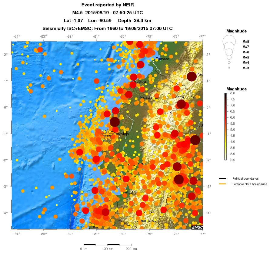 regional magnitude historical seismicity