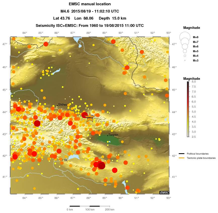 regional magnitude historical seismicity