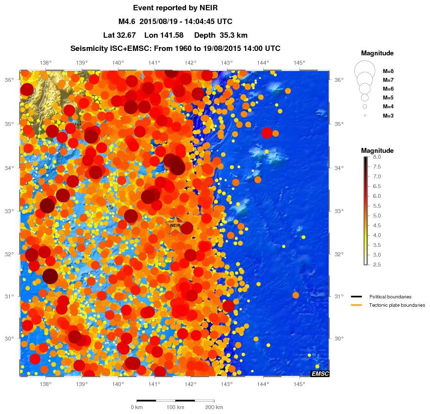 regional magnitude historical seismicity