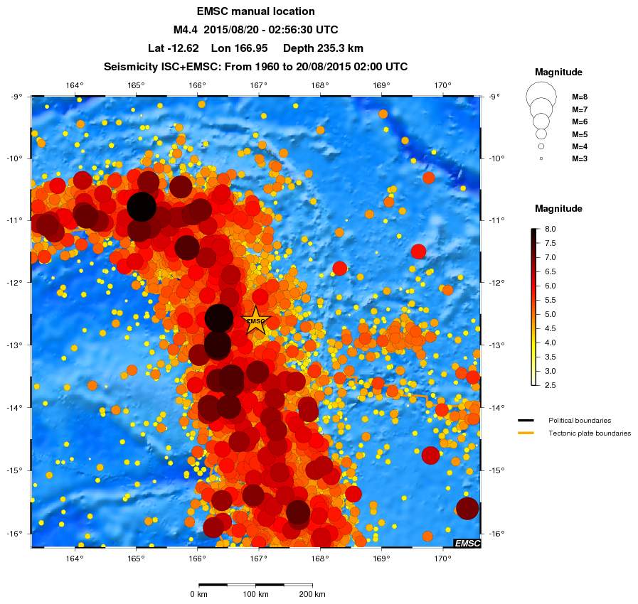regional magnitude historical seismicity