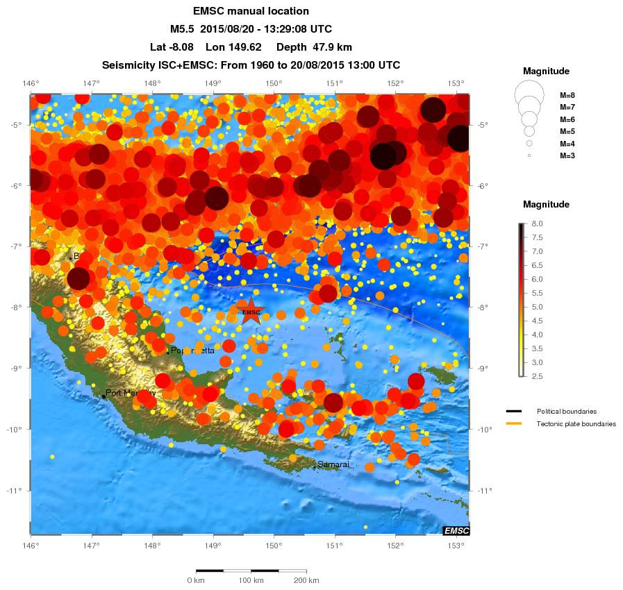 regional magnitude historical seismicity