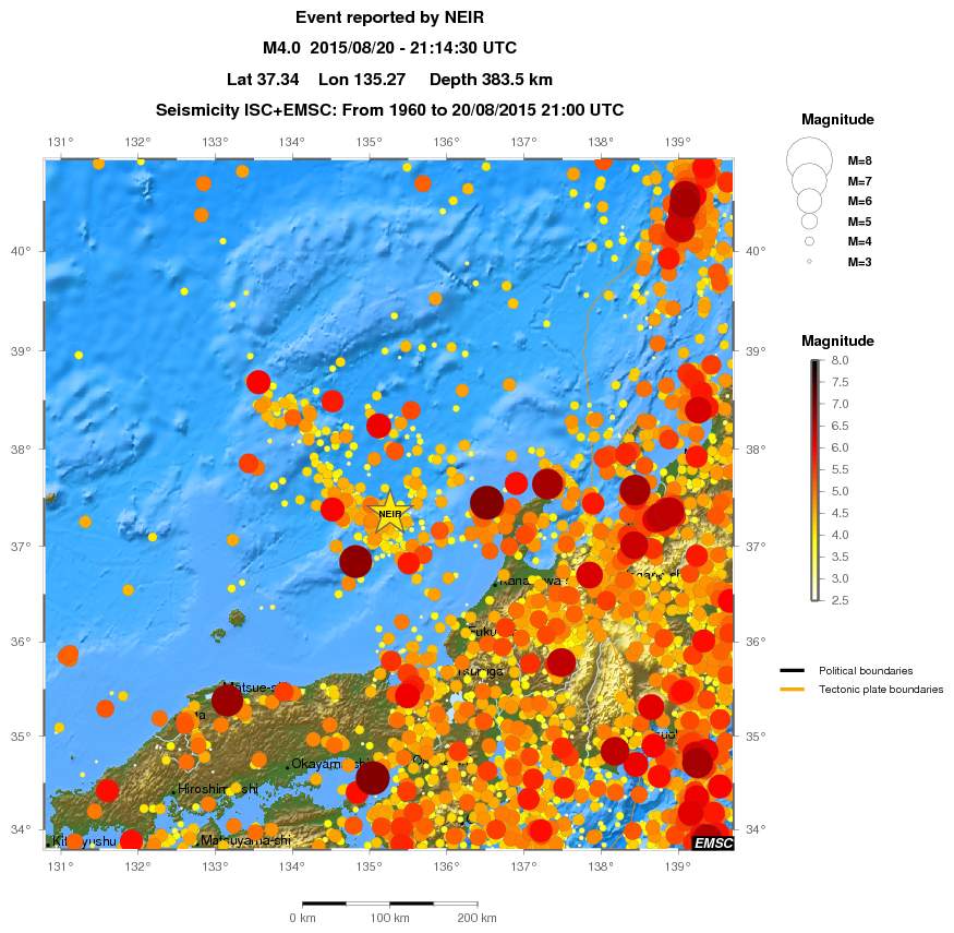 regional magnitude historical seismicity