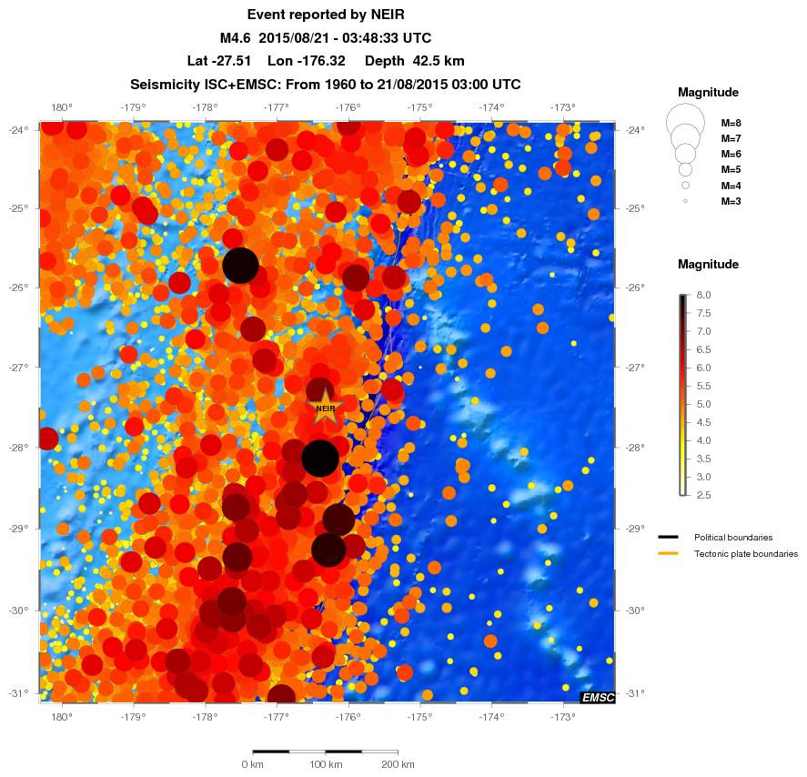 regional magnitude historical seismicity