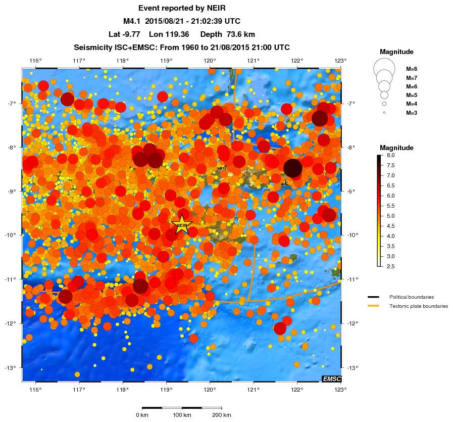 regional magnitude historical seismicity