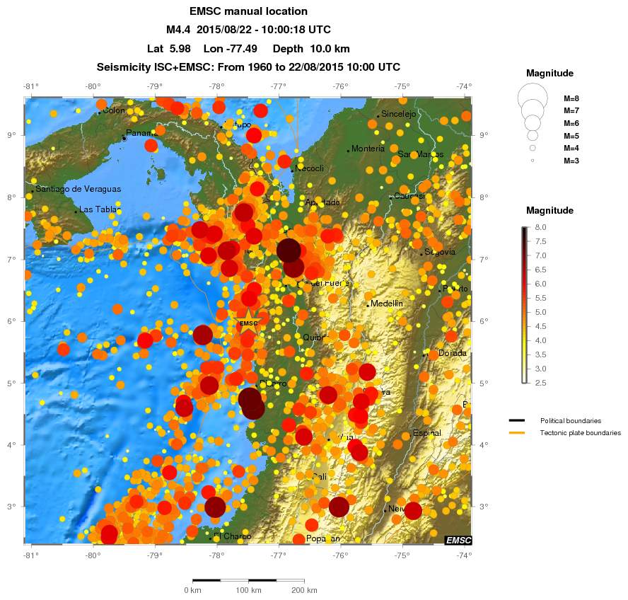 regional magnitude historical seismicity