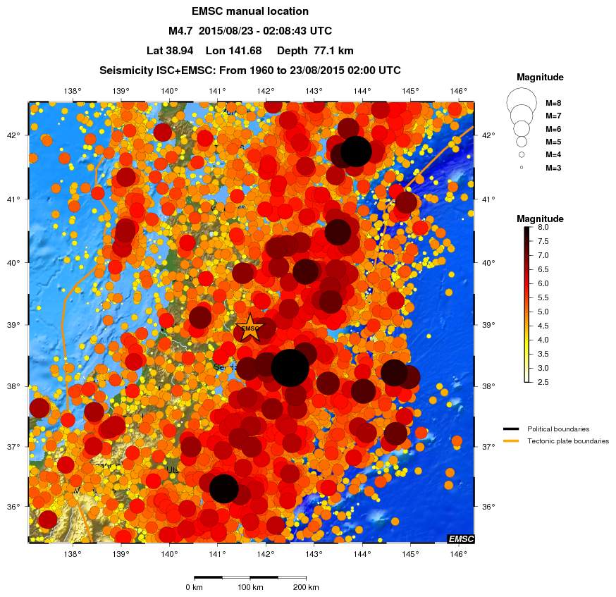 regional magnitude historical seismicity