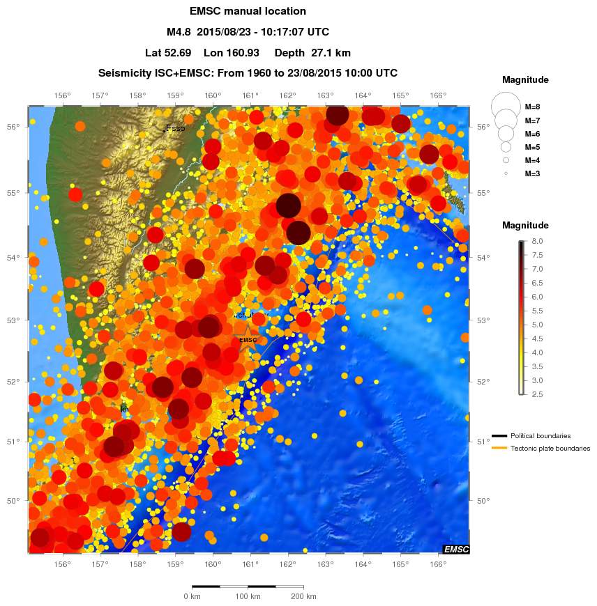 regional magnitude historical seismicity