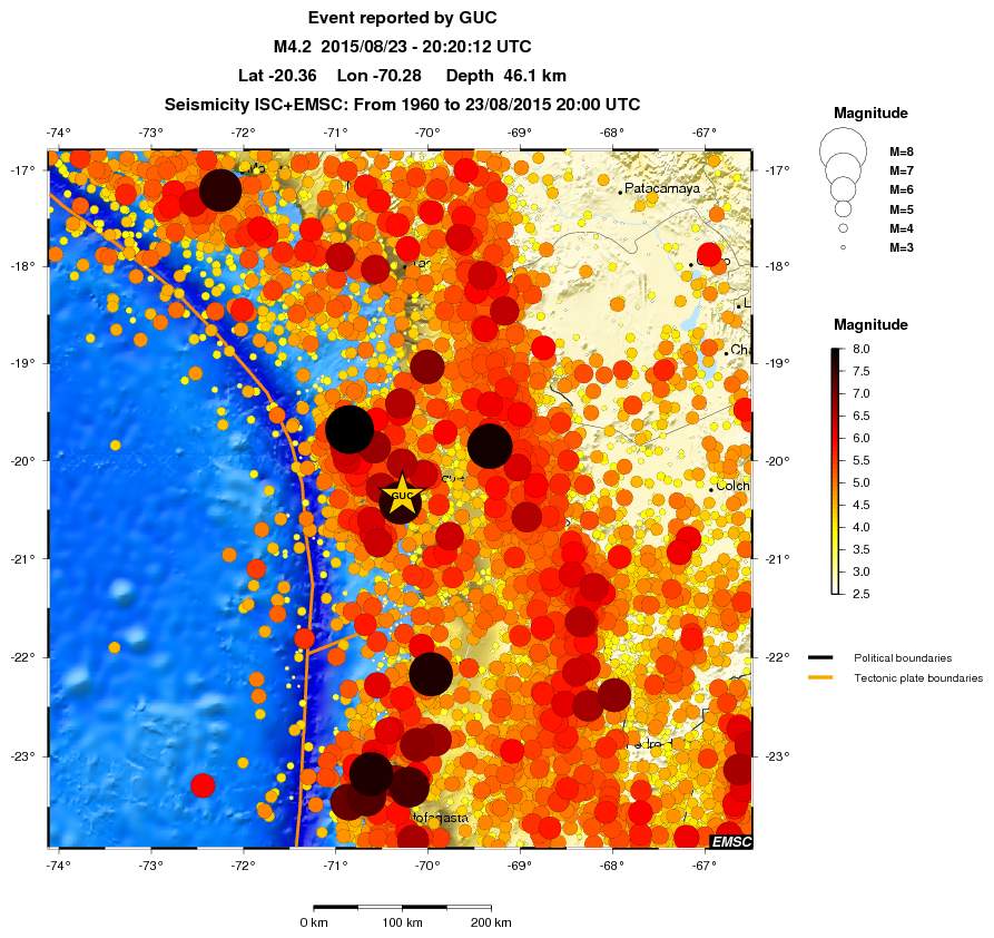 regional magnitude historical seismicity
