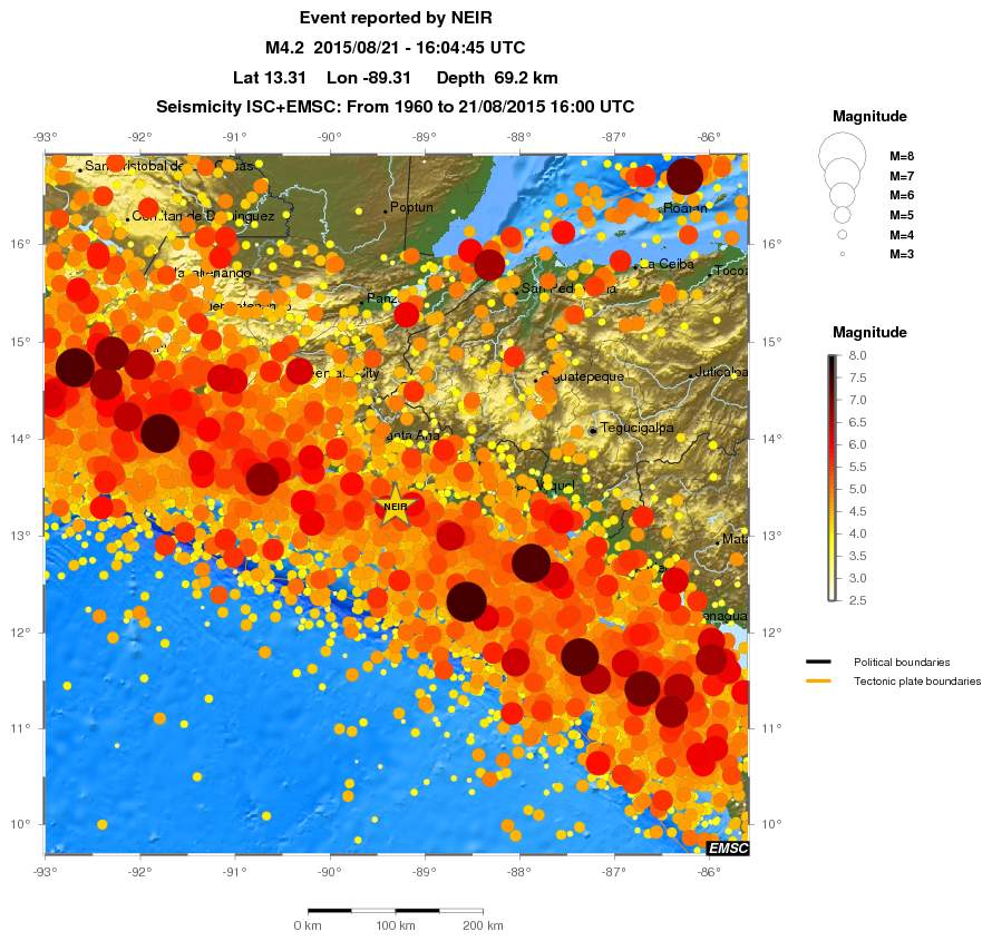 regional magnitude historical seismicity