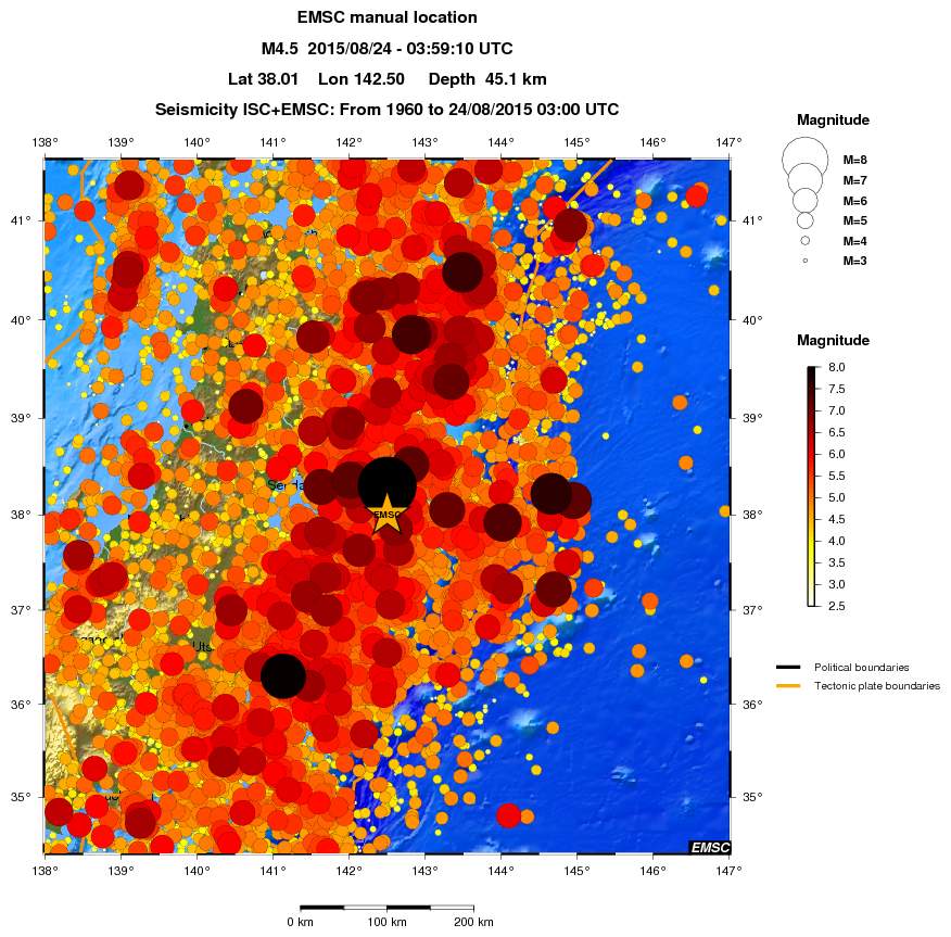 regional magnitude historical seismicity