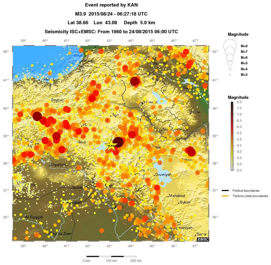 regional magnitude historical seismicity