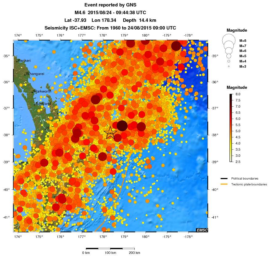 regional magnitude historical seismicity