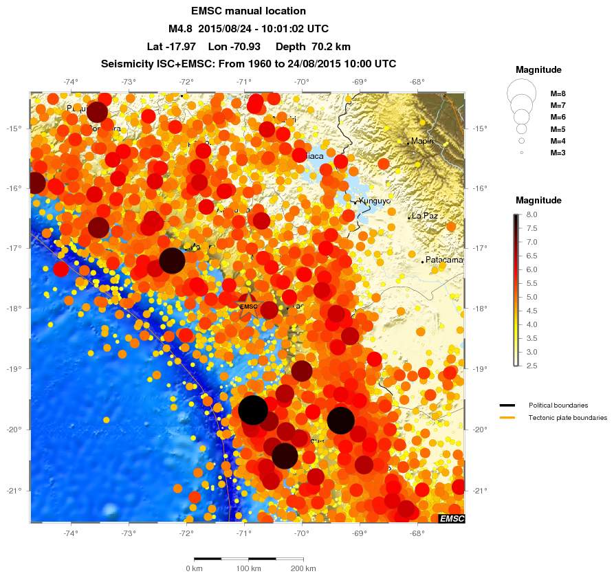 regional magnitude historical seismicity
