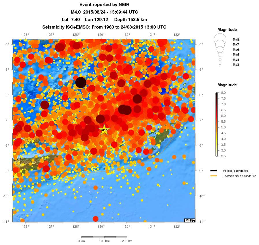 regional magnitude historical seismicity