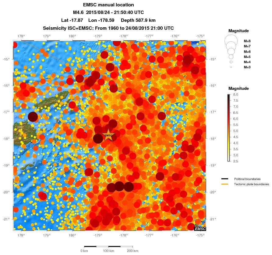 regional magnitude historical seismicity