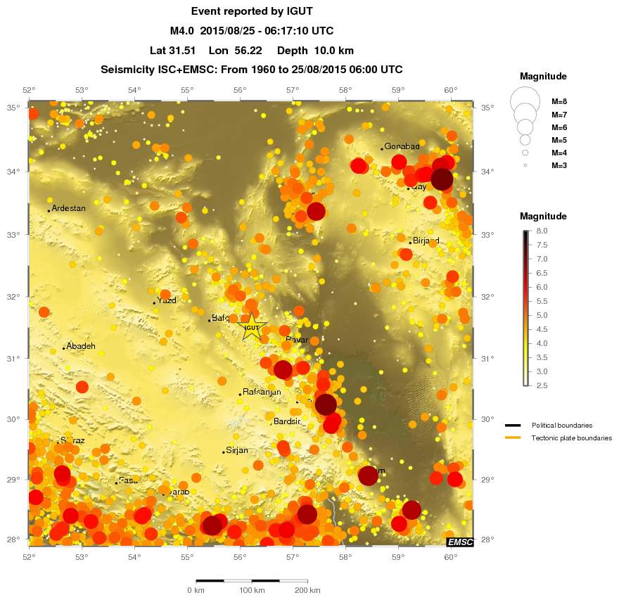regional magnitude historical seismicity