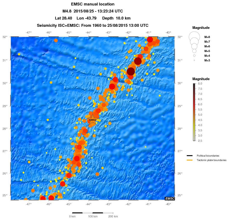 regional magnitude historical seismicity