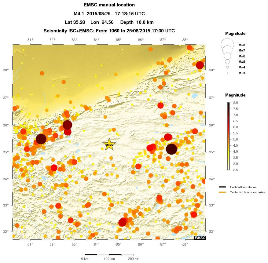regional magnitude historical seismicity
