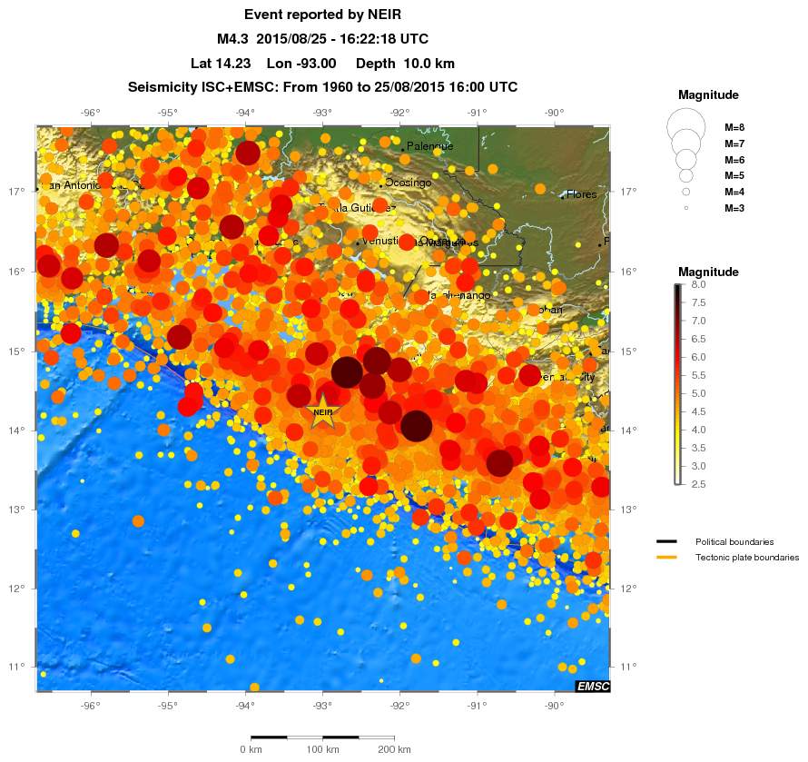 regional magnitude historical seismicity