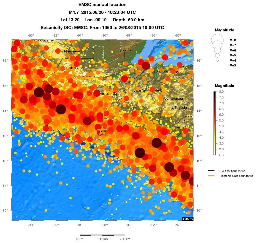 regional magnitude historical seismicity