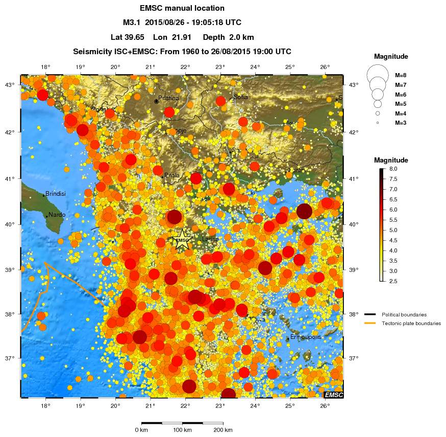 regional magnitude historical seismicity