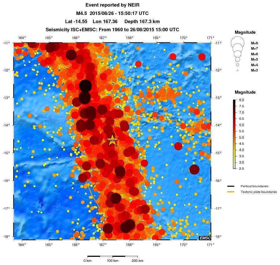 regional magnitude historical seismicity