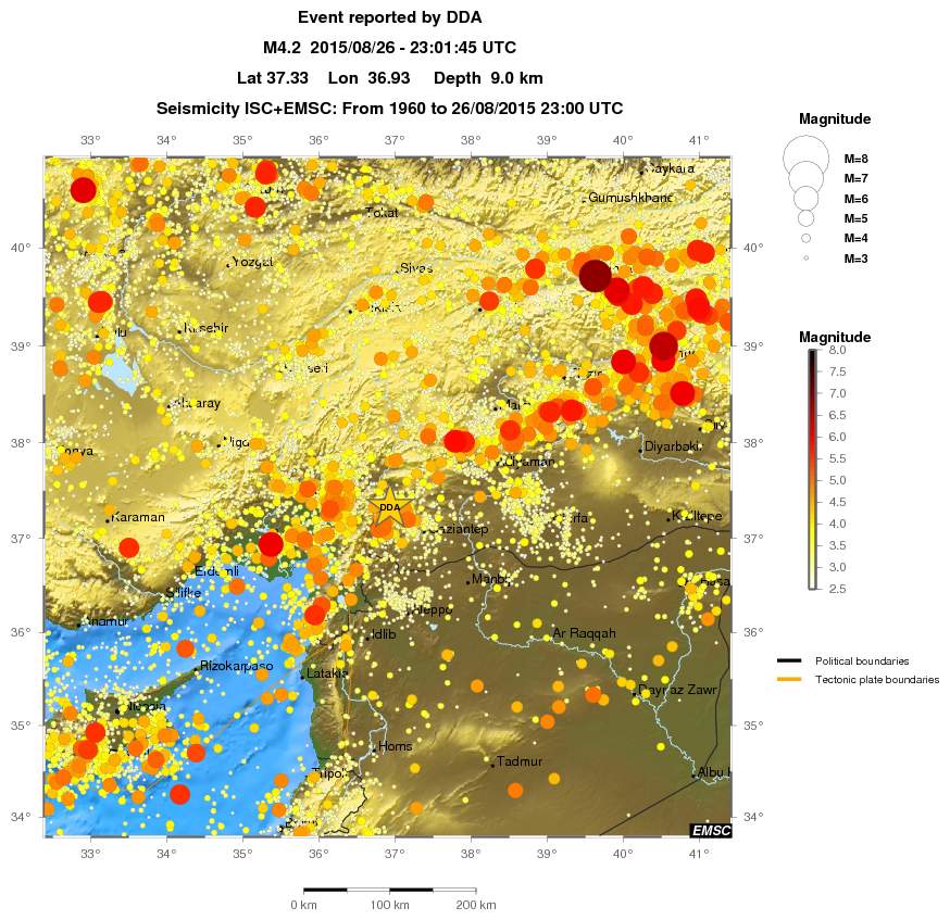 regional magnitude historical seismicity