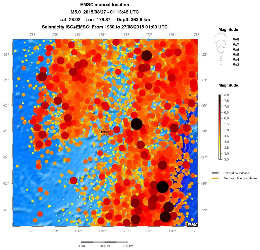 regional magnitude historical seismicity