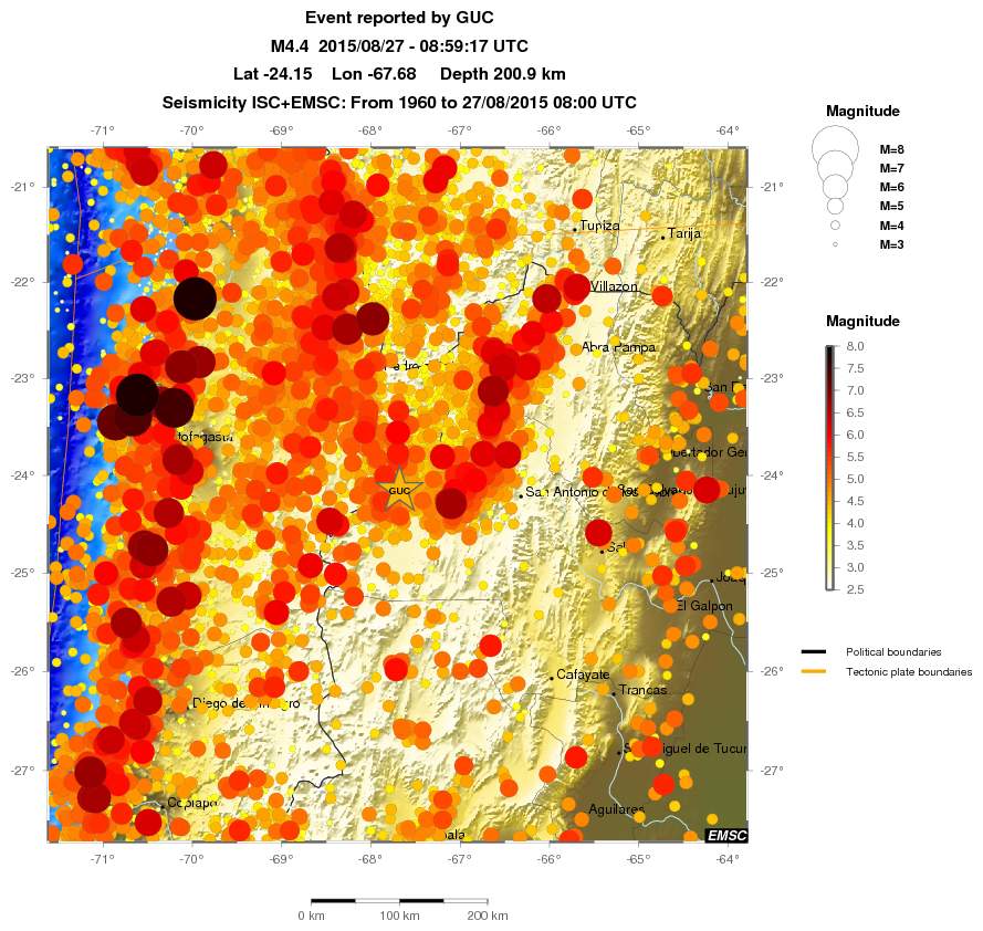 regional magnitude historical seismicity