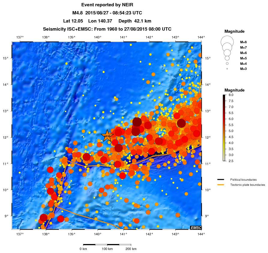regional magnitude historical seismicity