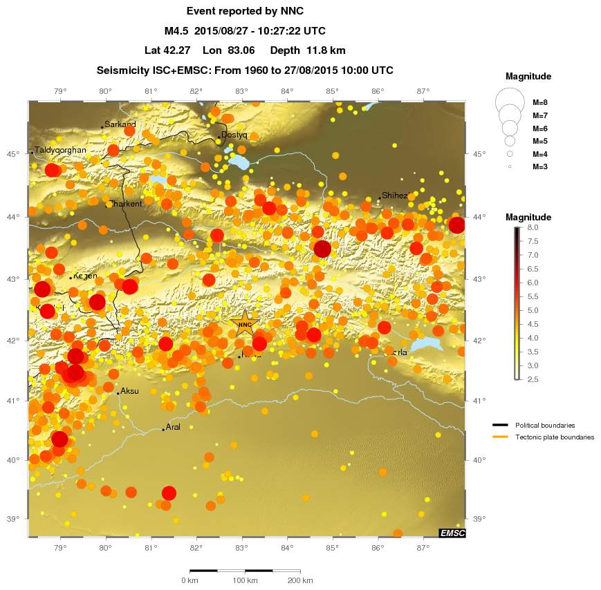 regional magnitude historical seismicity