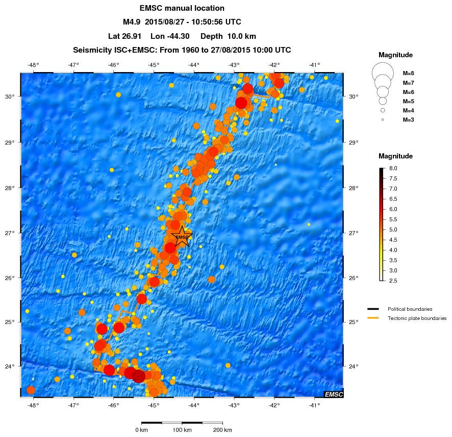 regional magnitude historical seismicity