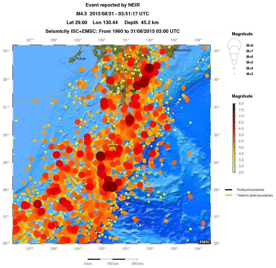 regional magnitude historical seismicity