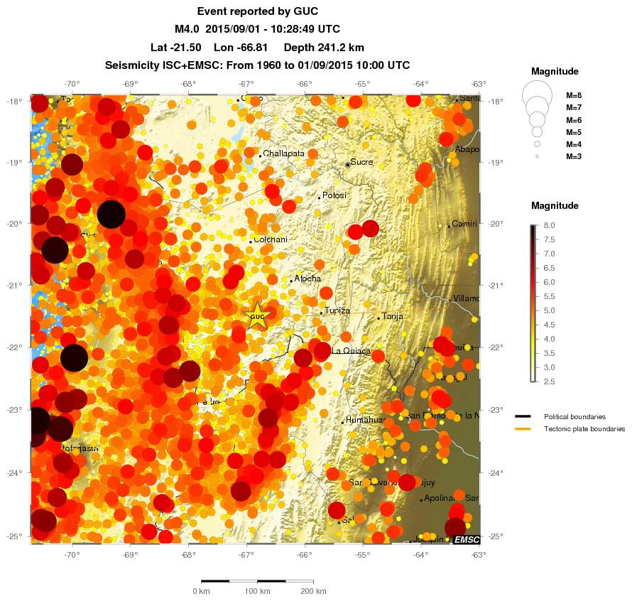regional magnitude historical seismicity
