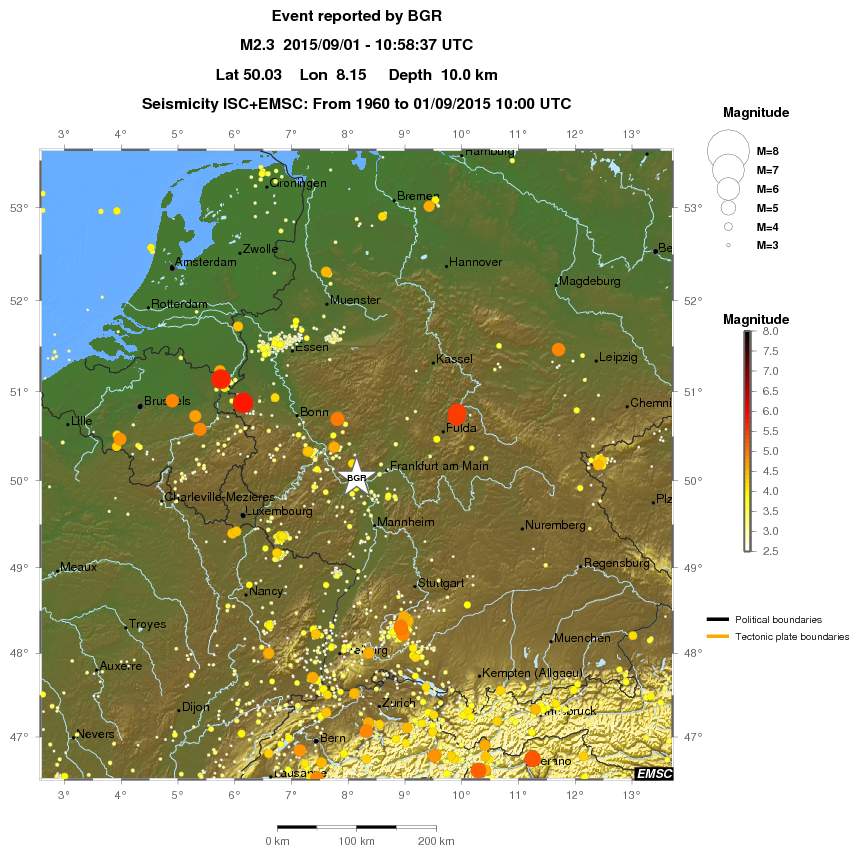 regional magnitude historical seismicity