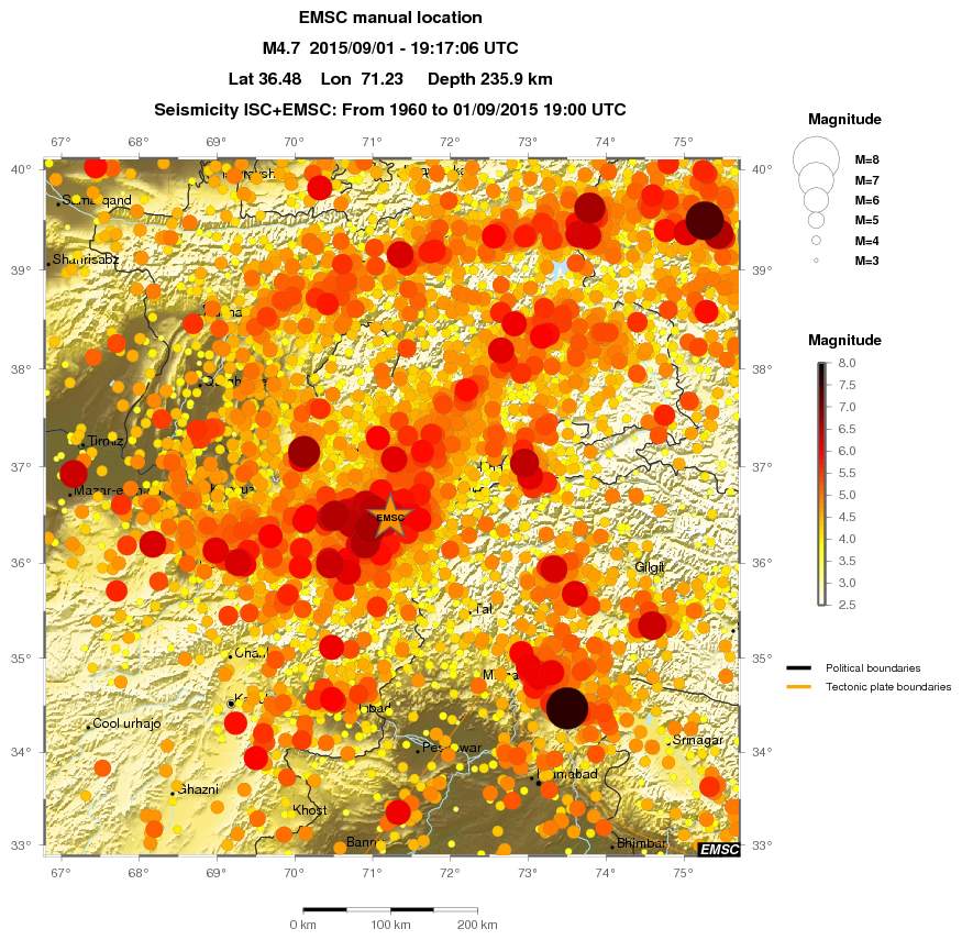 regional magnitude historical seismicity