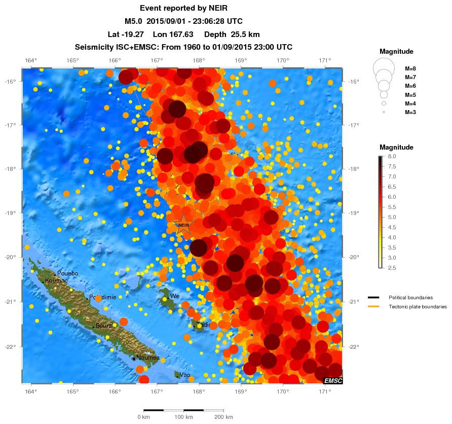 regional magnitude historical seismicity