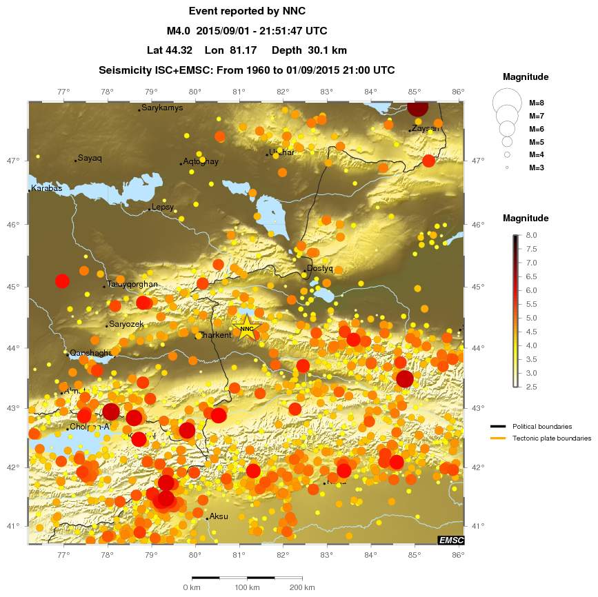 regional magnitude historical seismicity