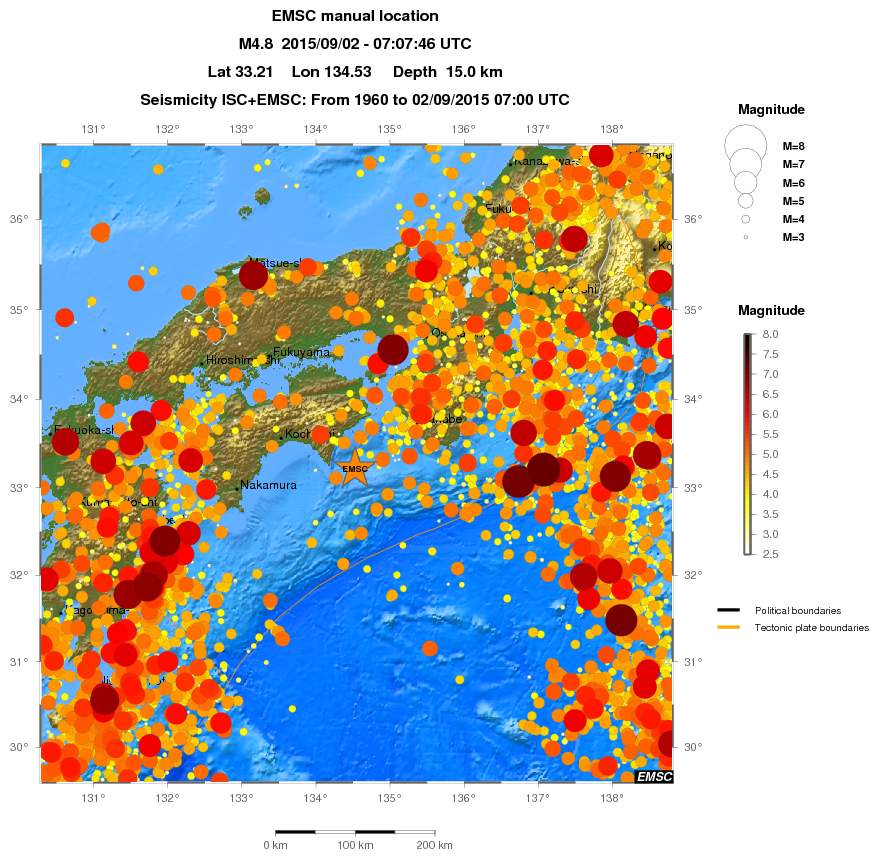 regional magnitude historical seismicity