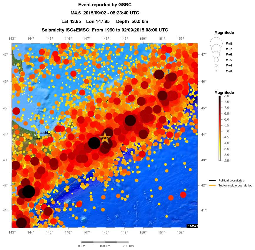regional magnitude historical seismicity