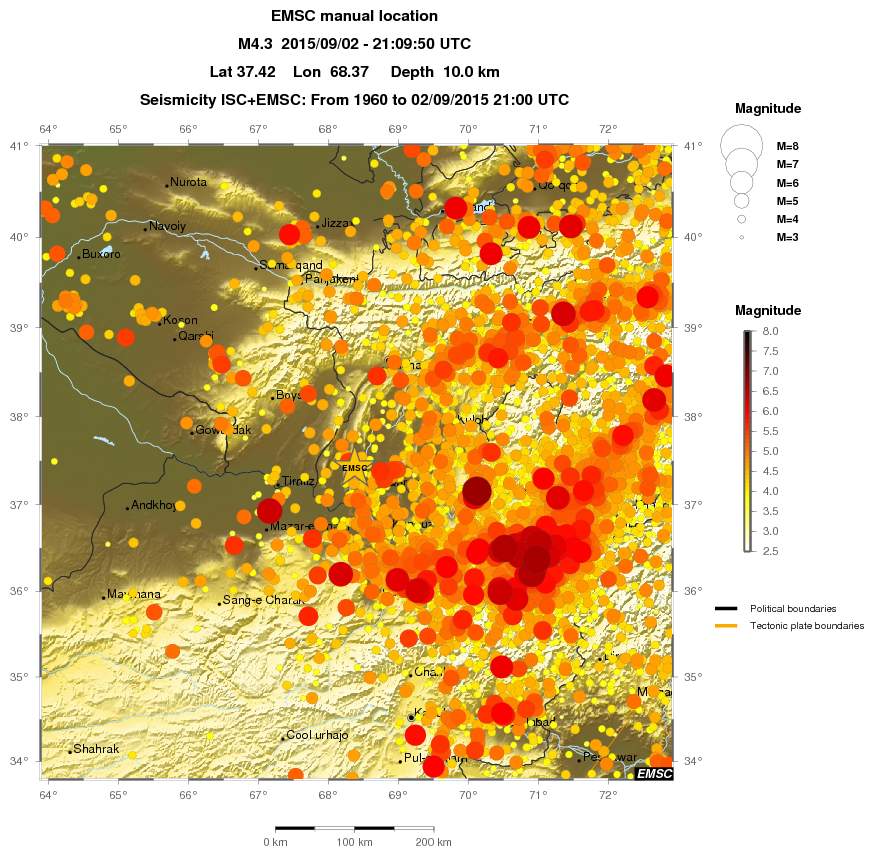 regional magnitude historical seismicity