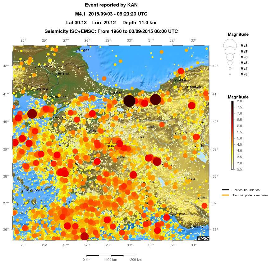 regional magnitude historical seismicity