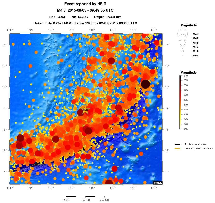 regional magnitude historical seismicity