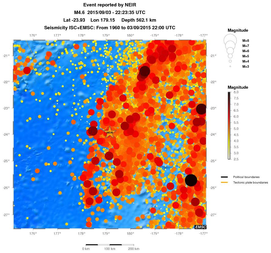 regional magnitude historical seismicity