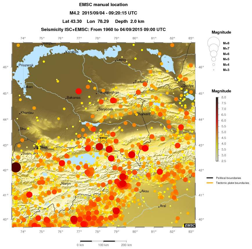 regional magnitude historical seismicity