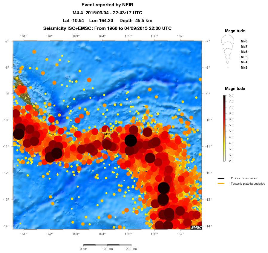 regional magnitude historical seismicity