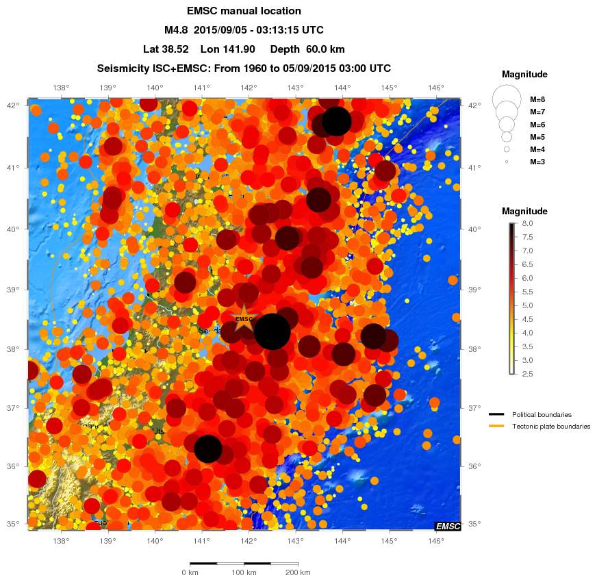 regional magnitude historical seismicity