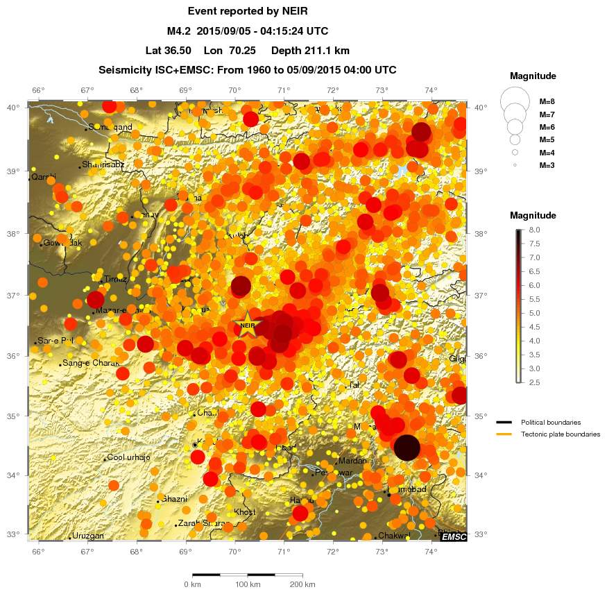 regional magnitude historical seismicity